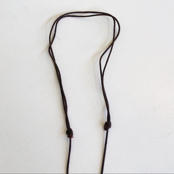 turquoise & brown adjustable circle necklace - Picture 4 of 6